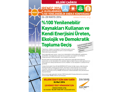 6. Uluslararası %100 Yenilebilir Enerji Konferansı  Bildiri Çağrısı